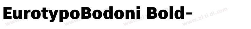 EurotypoBodoni Bold字体转换